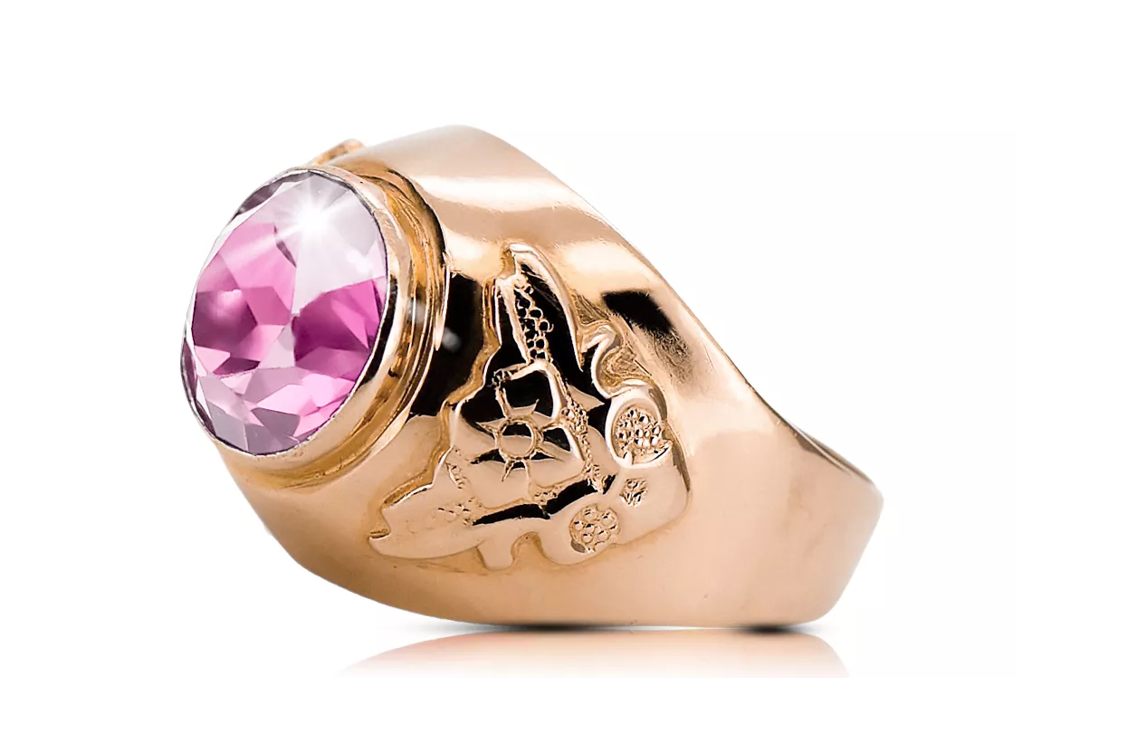 Originální Vintage 14k z růžového zlata Ametist Vintage vrc078r